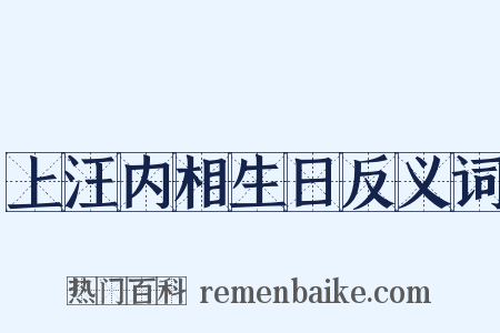 上汪内相生日反义词是什么意思的图片